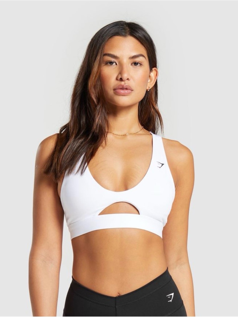 Gymshark White Peek A Boo Sports Bra